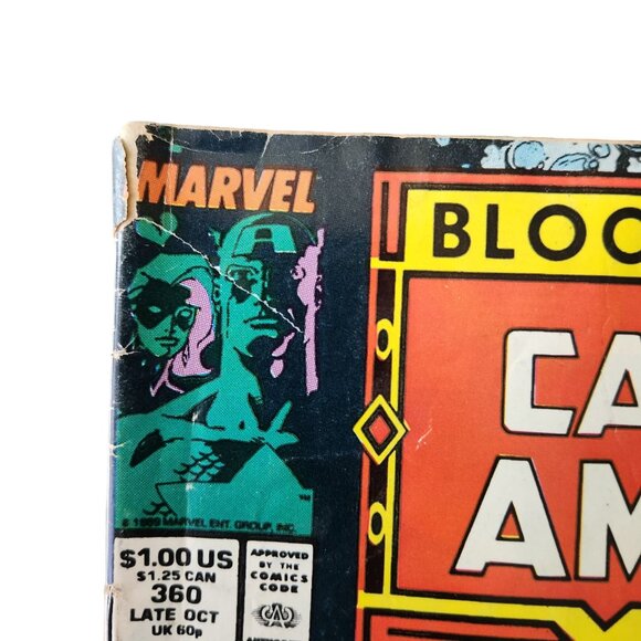 Marvel Captain America #360 Blood Stone Hunt 1989 Comic Book Bagged Boarded - Picture 4 of 4